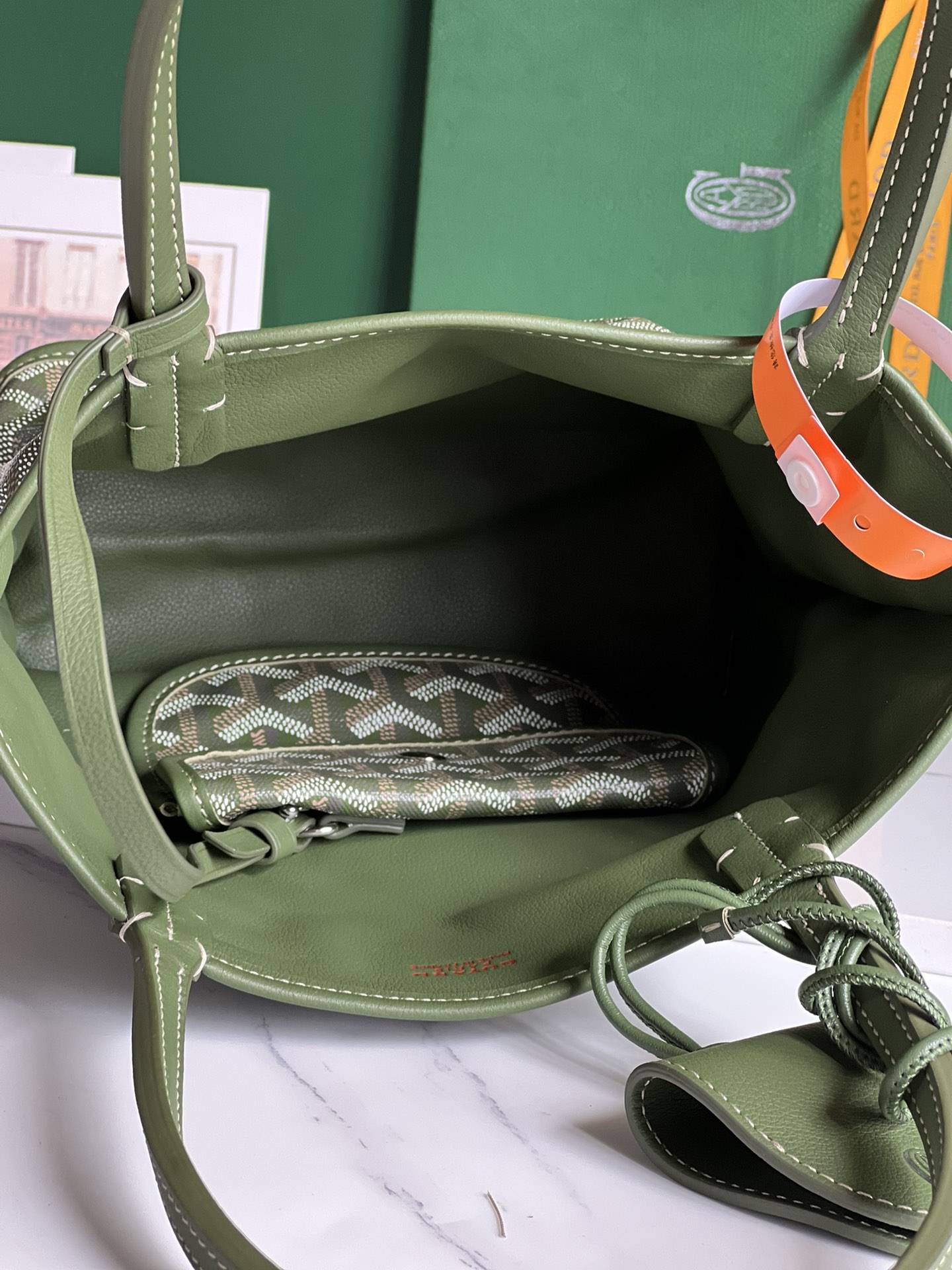 Anjou Mini Reversible Tote Bag In Green